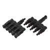 1 Pair Solar Panel Connector T Branch Cable Splitter Coupler