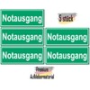 seemy Emergency Exit Sign, Pack of 5, Premium Stickers, 24
