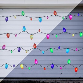 Outus 190 Pcs Christmas Car Refrigerator Decoration Magnets Bulk Reflective Light Shaped Car Stickers Xmas Magnets for Cruise Ship Garage Door Decor (2.8 x 1.4 Inches and 5 x 2.7 Inches,Dark Color)