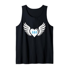 Angel Number 444 With Heart And Wings Of Angel Numerology Tank Top