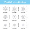 YIHELU Window Picture Christmas Silver White Large Snowflakes with Glitter