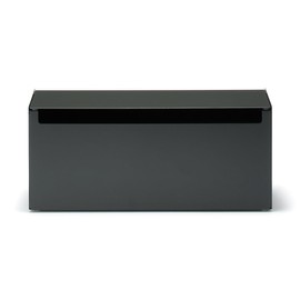 Muji 83767167 Steel Tap Storage Box Flap Type, Dark Gray, Width 12.6 x Depth 3.9 x Height 5.5 inches (32 x 10 x 14 cm)