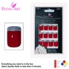 Bling Art False Nails French Manicure Red For Danger Medium