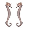 JUXYES Beach Ocean Theme Seahorse Shaped Drawer Handle Pulls, Marine