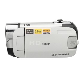 KIMISS D90 Digital Camera with Fill Light 1080P, 16MP, 2.4 Inch Rotatable Screen, 16X Zoom HD Video Recorder Camcorder (Silver)