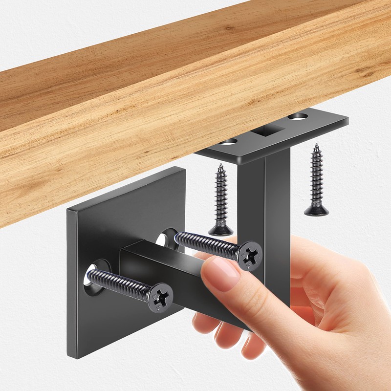 Crystmetal 5 X 304 Stainless Steel Handrail Brackets, Contemporary Stair