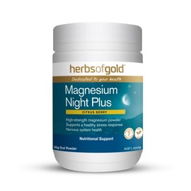 Herbs of Gold Magnesium Night Plus - Citrus Berry 150g
