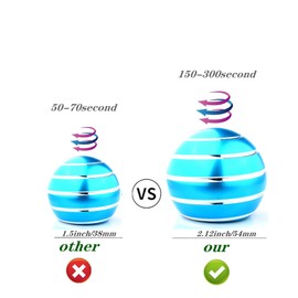 Kinetic Desk Toys， Full Body Optical Illusion Spinner Ball， Large Longer Time Spinning Top, Ideal for Parties, Holidays, classrooms or for use as Office Toys-with Storage Bag