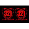 JUST RIDE Motocross Number Plate Replica Decal Stickers RM RMZ
