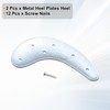 HARFINGTON 2Pcs Metal Heel Plates Heel Guard Repair Pad Moon