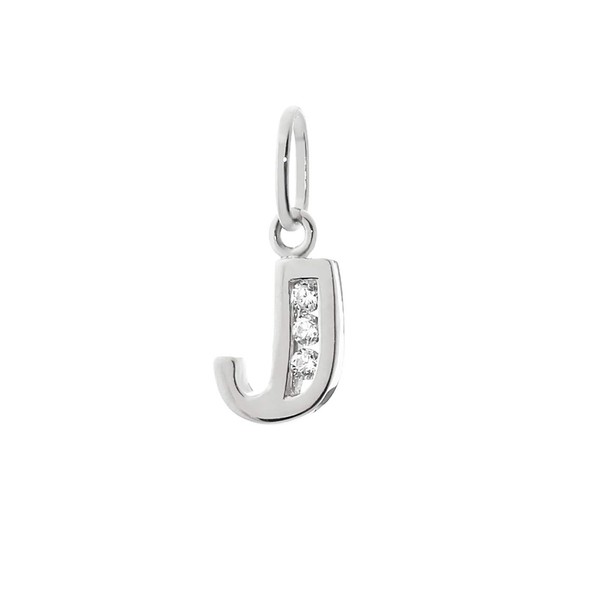 NKlaus Letter J Small Pendant 925 Sterling Silver 8 mm