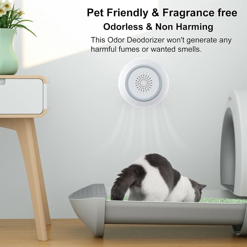 ANCLLO Cat Litter Freshener Mini Ozone Purifier Deodorizer for Cat