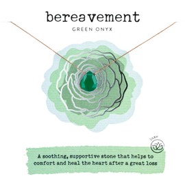 SoulKu Green Onyx Luxe Necklace for Bereavement, Empowerment Jewelry, Handcrafted Necklace For Women, Gift For Mom, Nylon Cord & Sterling Silver Clasp & Extender