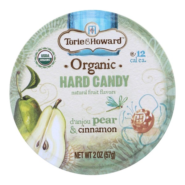 D'Anjou Pear & Cinnamon Organic Hard Candy 2 Oz By Torie & Howard - Tins (Pack of 8)