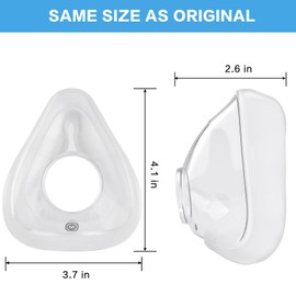 2 Packs Replacement Cushion for ResMed Airfit F20, Compatiable with Orignal Airfit F20 Frame & Elbow,Replacement Full Face CPAP Mask Cushion, Soft & Durable, Cover Nose and Mouth, Medium