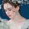 6 Pairs Cute Pearl Milk Tea Dangle Earrings Tea Drop