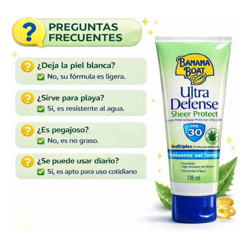 Protector Solar Loción Banana Boat Ultra Defense Fps 118m