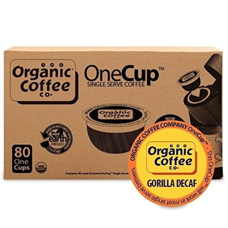 The Organic Coffee Co. Compostable Coffee Pods - Gorilla Decaf