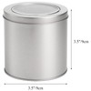 Tosnail 6 Pack Round Metal Tins Canister with Window Top