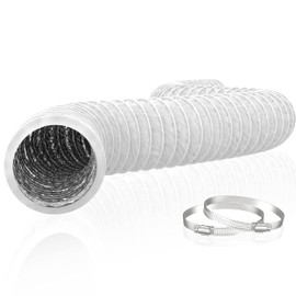 Hon&Guan 3 Inch Dryer Vent Hose 16 FT, Flexible PVC Air Dcuting for HVAC Ventilation Fan