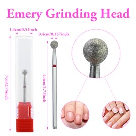 Runde Nagelfräser Bit Set Kugelform Nagelhaut Reinigungs Nagelbohrer Professioneller Sicherer Nagelhautbohrer Für Maniküre Salon Nagelhaut Entfernen Pediküre Werkzeug Zubehör