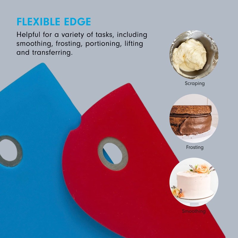Messermeister Silicone Bowl Scraper Set - Includes Large Blue Scraper