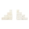 Bloomingville Decorative Marble Stairstep Bookends, White, Set of 2
