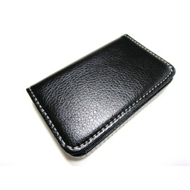 Kamomiru, Colorful Business Card Case, Choice of 7 Colors, black