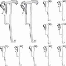10pcs 3-1/4" Valance Clips Clear Plastic Hidden Retainer Holder for Window Blind Valance,Horizontal Faux & Wood Blinds Cover Hold Clip