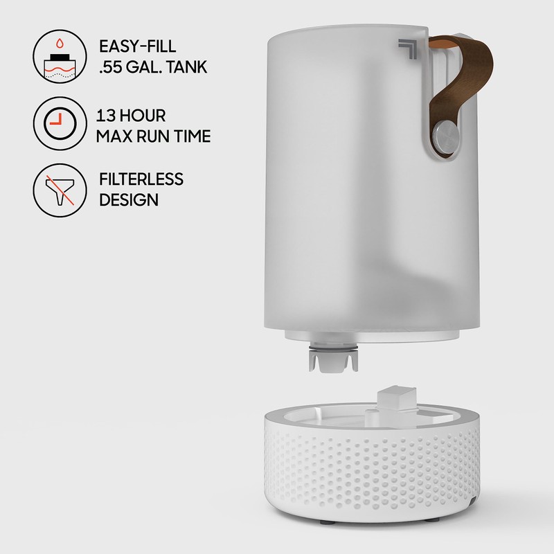 Sharper Image VOTIV 7 Ultrasonic Humidifier with Flameless Candlelight, Touch