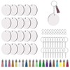 LUTER 80pcs Acrylic Key Fob Blanks Sublimation Key Fob Blank