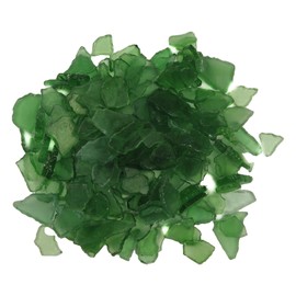 YINBEILIXU Sea Glass, Real Sea Glass Pieces, Beach Glass Seaglass, Broken Glass Pieces for Crafts, Vase Fillers, Art Nautical Wedding & Home Decoration 13oz/370g (Green)