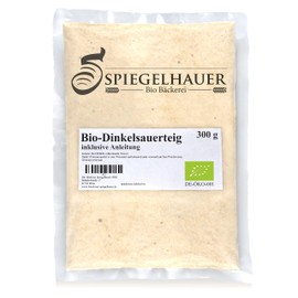 Bäckerei Spiegelhauer Organic Sourdough (Spelt Sour) 100% Organic Spelt Flour Fresh Natural Sourdough - Perfect for Breads or as a Staff 300 g Spelt Sour Dough Starter (without Glass)