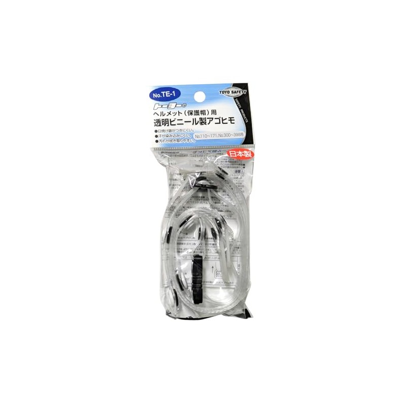 Toyo Safety No. TE-1 Transparent Chin Strap, Width 0.6 x