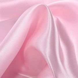 Pink Satin Fabric by The Yard, Silky Satin Lining Fabric 60 Inch Wide, Satin Material Cloth for Bridal Wedding Draping Decorations, Crafts Sewing DIY (Pink, 2 Yards)