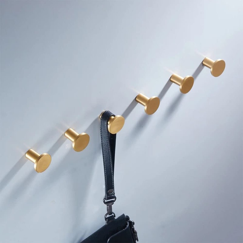 Brass Coat Hook, Wall Mounted Coat Hook Heavy Duty Hanger