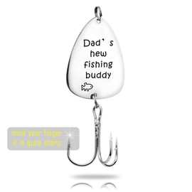 Fathers Day Birthday Gifts for Dad, Pregnancy Announcement Gift for Husband from Wife, Dad's New Fishing Buddy Fishing Lure Christmas Birthday Gifts