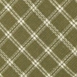 BEDFORD BROOME Mens Linen Tie Green White Check 2.75 Slim Narrow Summer Necktie