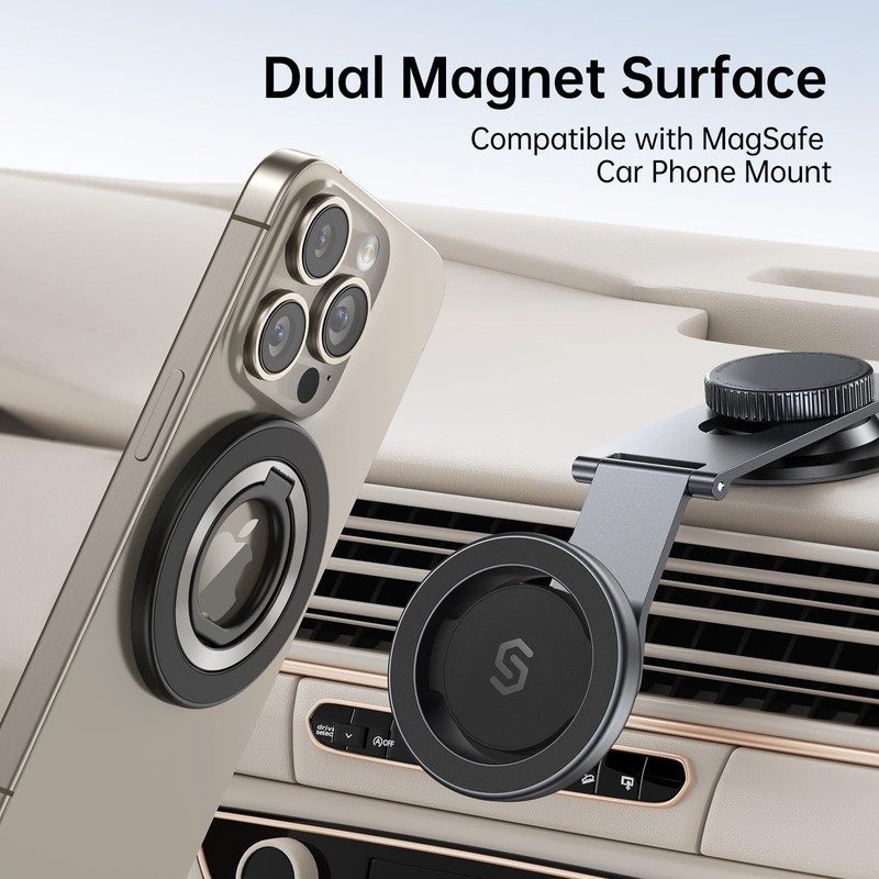 SYNCWIRE Upgraded Magnetic Phone Ring Holder for MagSafe, Magnetic Cell