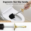 Gold Toilet Brush and Holder，Extra Long Handled Toilet Brush for