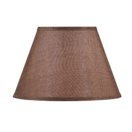 Aspen Creative 32089A, Hardback Empire Transitional Spider Shade, Dark Brown Burlap Texture Fabric, 7" Top x 13" Bottom x 9" Slant