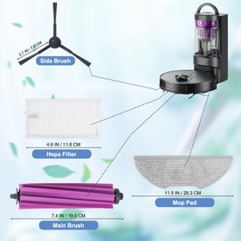 Jegehoyo Accessories for Eureka E20 Plus Robot Vacuum Cleaner, spare parts Accessories with 1 main brushes, 2 filters, 6 side brushes, 4 wipes pads, 1 cleaning brush