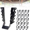 20 PCS 2x8 Joist Hanger,Black Powder-Coated,18 Gauge Galvanizing Face Mount,for