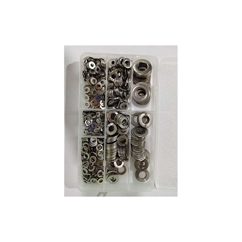 Michass 720 Piece Washer Set, Stainless Steel, Flat Washers, Locking