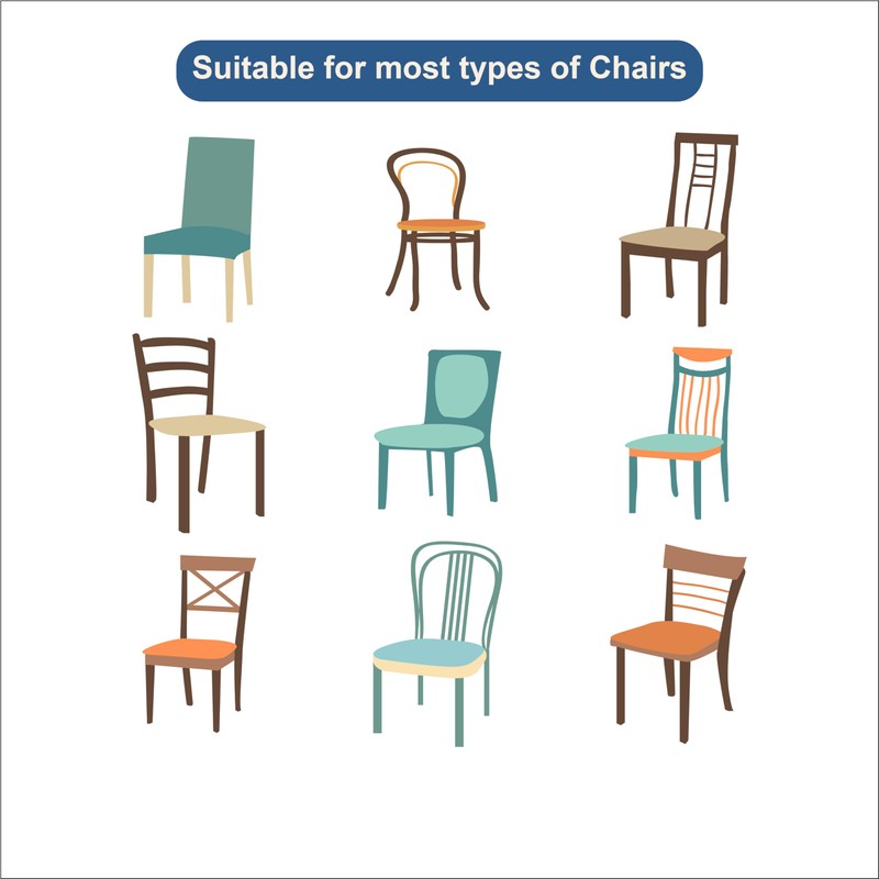 Hyper Cover Stretch Dining Chair Covers (Pearl, 6 pcs) -