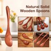 50 Pcs Small Wooden Spoons, 6.5" Soup Spoons Bulk for
