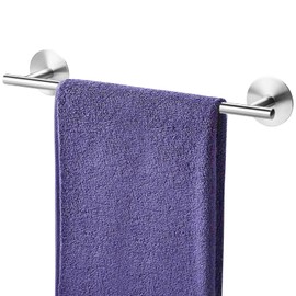 Towel Bar for Bathroom,17 Inch Towel Holder Adhesive Towel Bar SUS304 Stainless Steel Towel Racks Wall Mounted Hand Towel Bar Holder for Bathroom, Kitchen, Cabinet, No Drill Brushed Finish