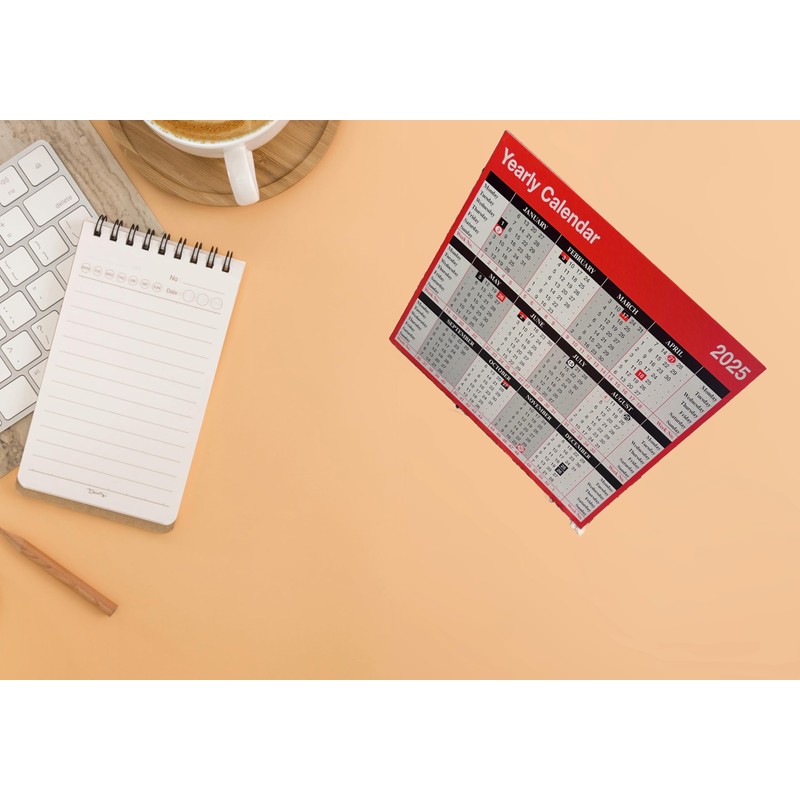 2025 Freestanding Desktop yearly Planner