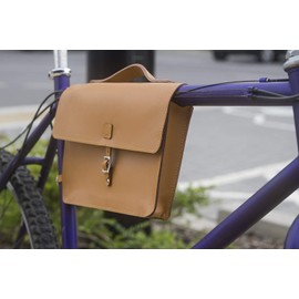 London Craftwork Classic Frame Satchel for Bicycle Genuine Leather Honey Light Brown Bicycle Bag Satch-Tan
