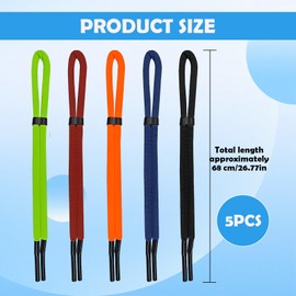 VTYTZZ Pack of 5 Sports Glasses Strap, Floating Glasses Strap, Men's Retainer Strap, Waterproof, Neoprene Elastic Sports Glasses Strap, for Water Sports, Boating, Kayaking, Surfing, Men and Women